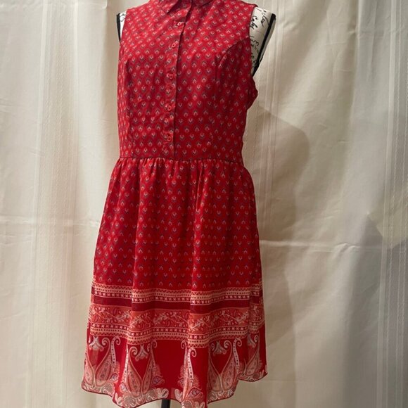 New York Company Red long Summer Dress size Medium - Picture 6 of 16